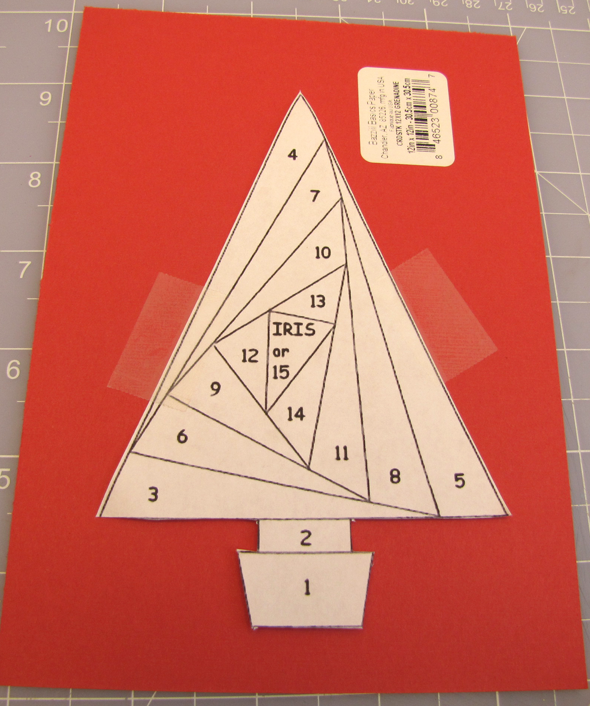 Iris Paper Folded Christmas Tree Handmade Card - FaveCrafts Regarding Iris Folding Christmas Cards Templates