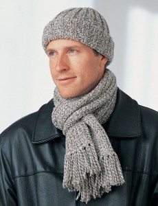 Men's Winter Scarf and Hat