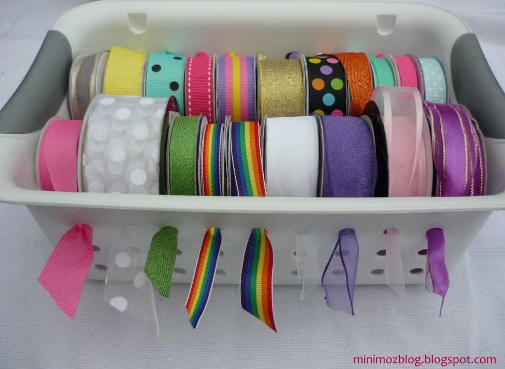 Ribbon Basket Storage - DIY
