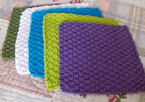 Double Seed Stitch Dishcloth