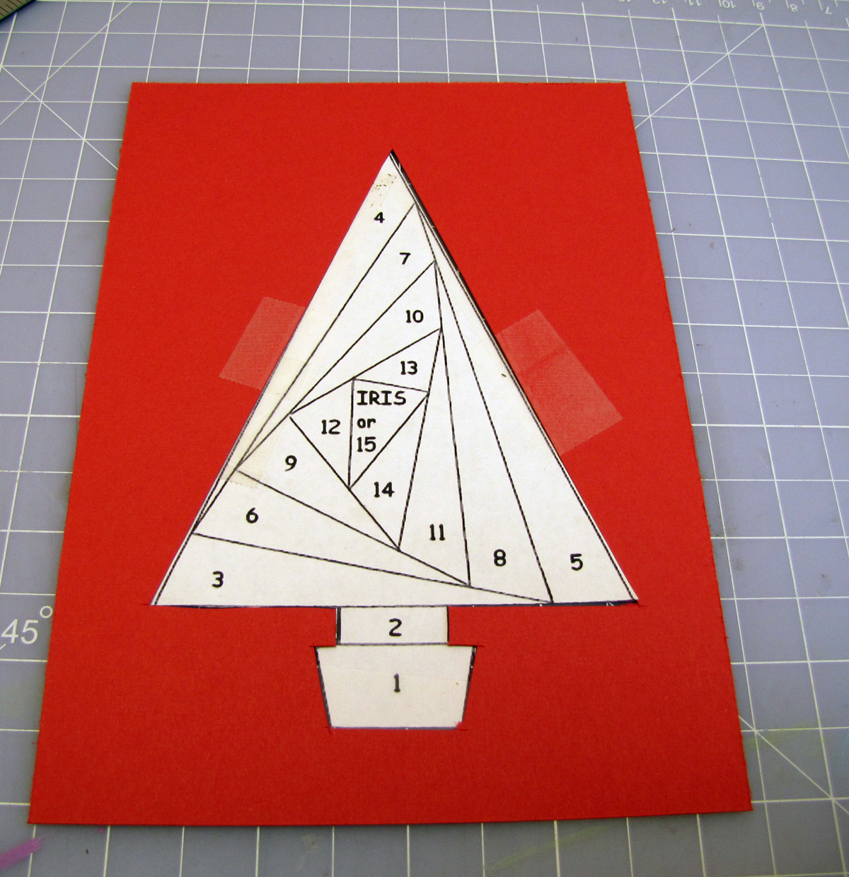 Folded Christmas Tree Card Template at Kristine Trent blog