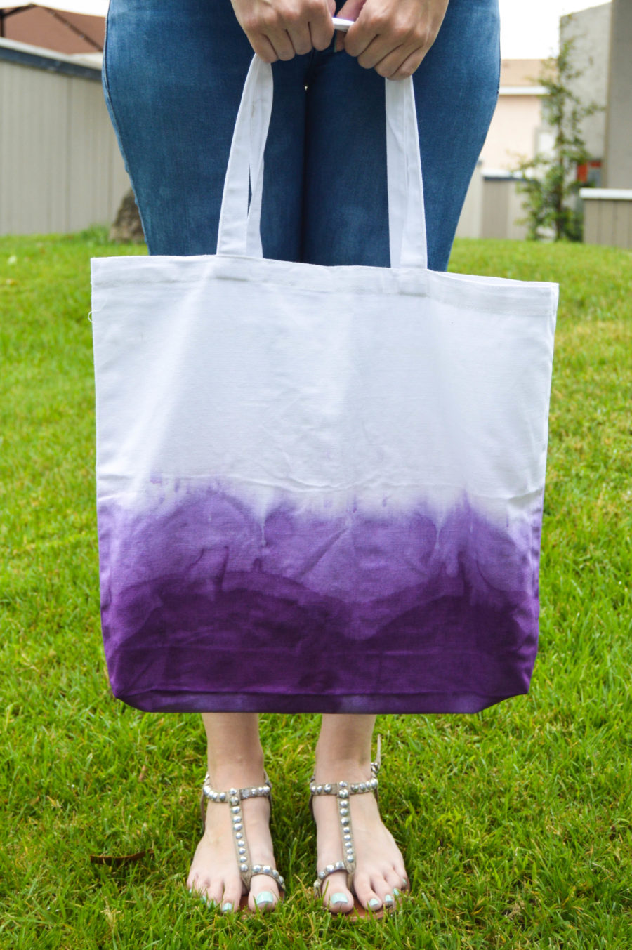 DIY Dip Dyed Tote Bag FaveCrafts